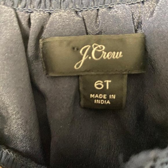 J. Crew Navy Ruffle Sleeveless Blouse - Picture 5 of 6